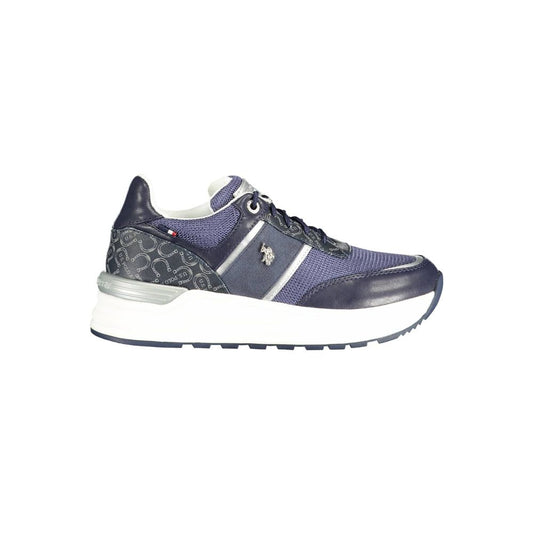 Blue Polyester Sneaker