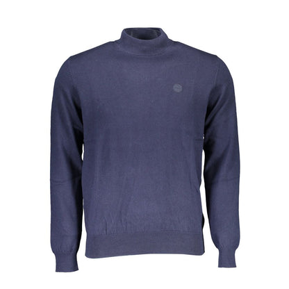 Blue Cotton Men Sweater