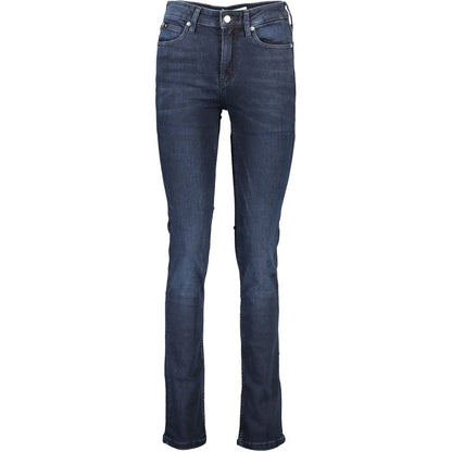 Blue Cotton Women Jeans