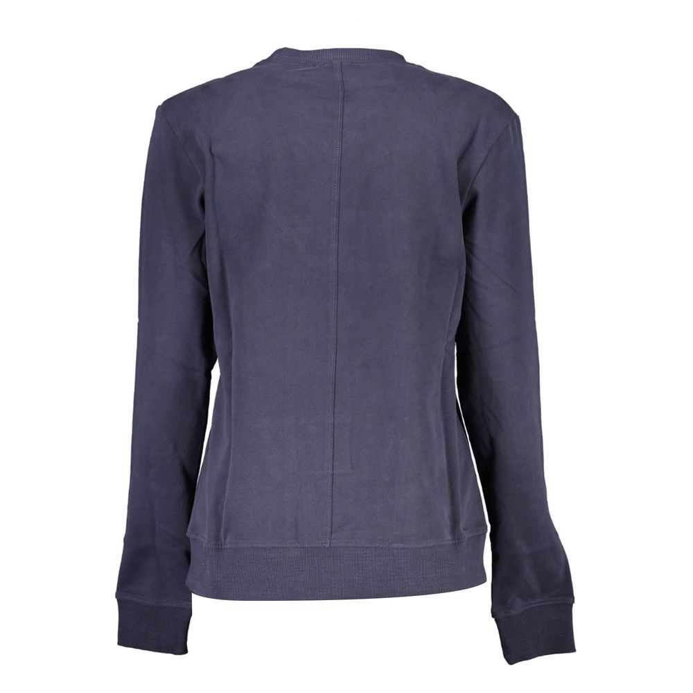 Blue Cotton Women Sweater