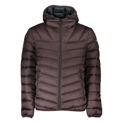 Brown Polyamide Men Jacket
