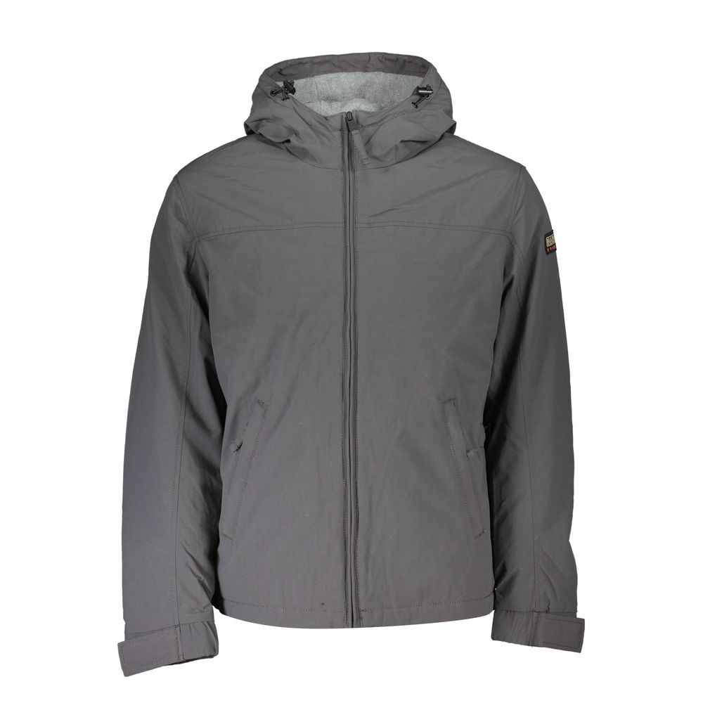 Gray Polyamide Men Jacket