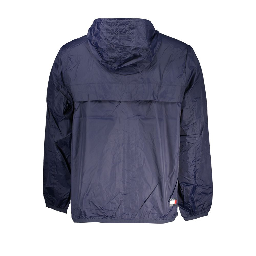 Blue Recycled Nylon Men Jacket