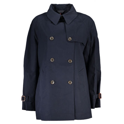 Blu Cotton Women Trench Coat