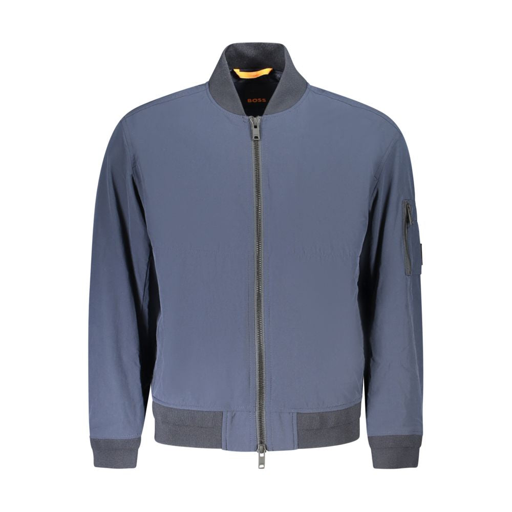 Blue Elastane Jackets & Coat