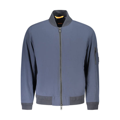 Blue Elastane Jackets & Coat
