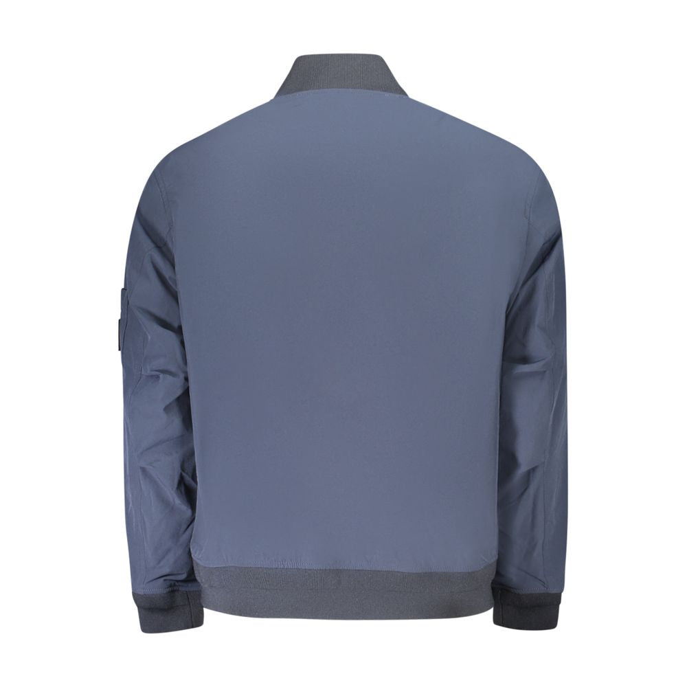 Blue Elastane Jackets & Coat