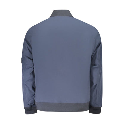 Blue Elastane Jackets & Coat