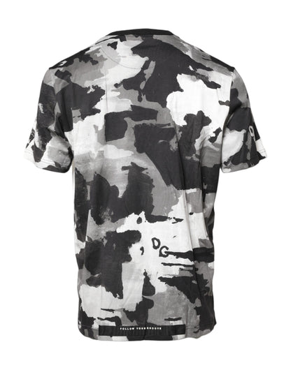 Multicolor Camouflage Crew Neck T-shirt