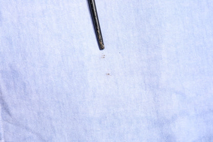 Blue Cotton Logo Print Crew Neck T-shirt