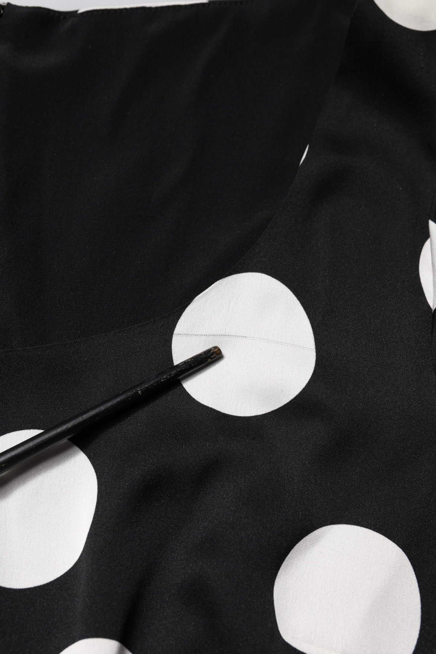 Black White Polka Dot Sheath Midi Dress