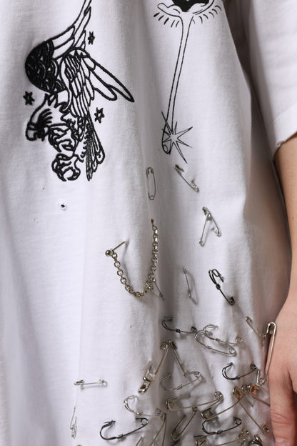 White Cotton DG BLESSED Printed T-shirt