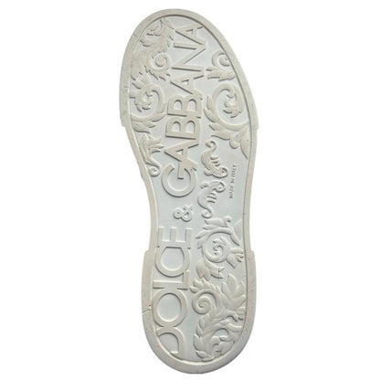 White Leather DG Logo Low Top Sneaker Shoes