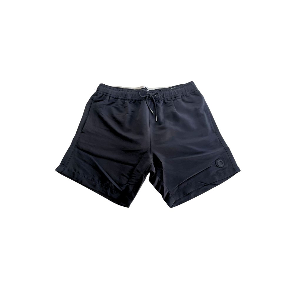 "Black Polyester Men Swim Shorts"
