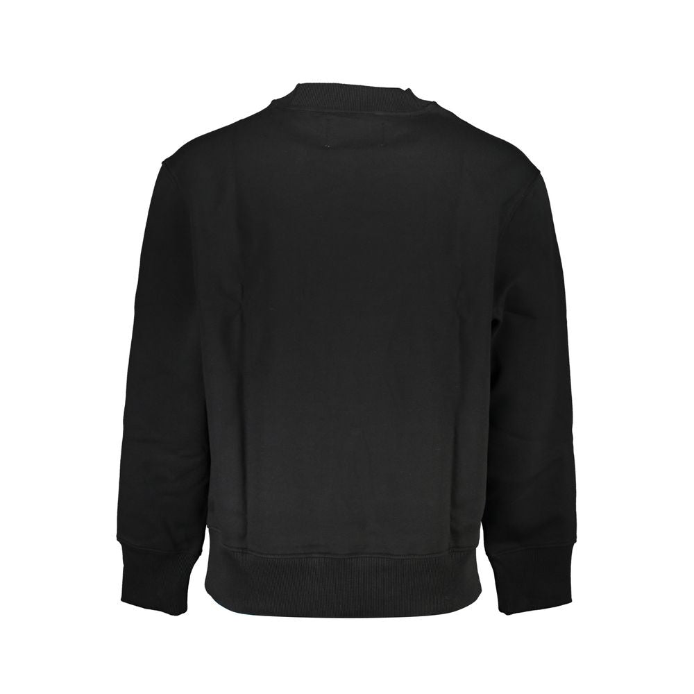 Black Cotton Men Sweater