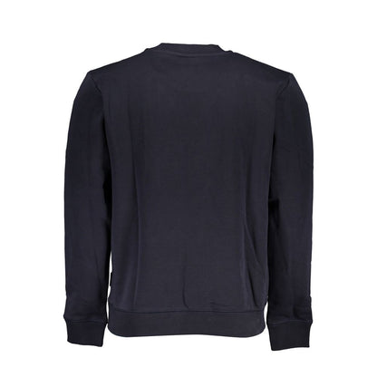 Blue Cotton Men Sweater