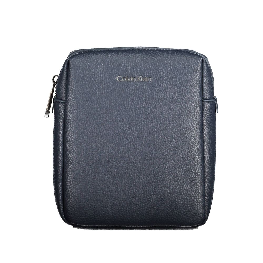 Blue Polyester Shoulder Bag