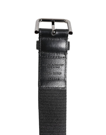 Black Blue DG Logo Silver Metal Buckle Belt