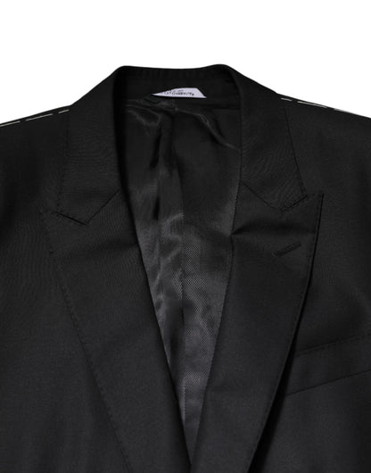 Black Single Breasted Suit 2 Piece Jacket