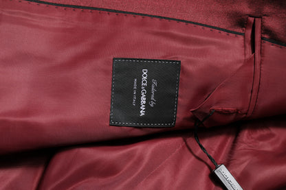 Bordeaux Silk 2 Piece Single Breasted Suit