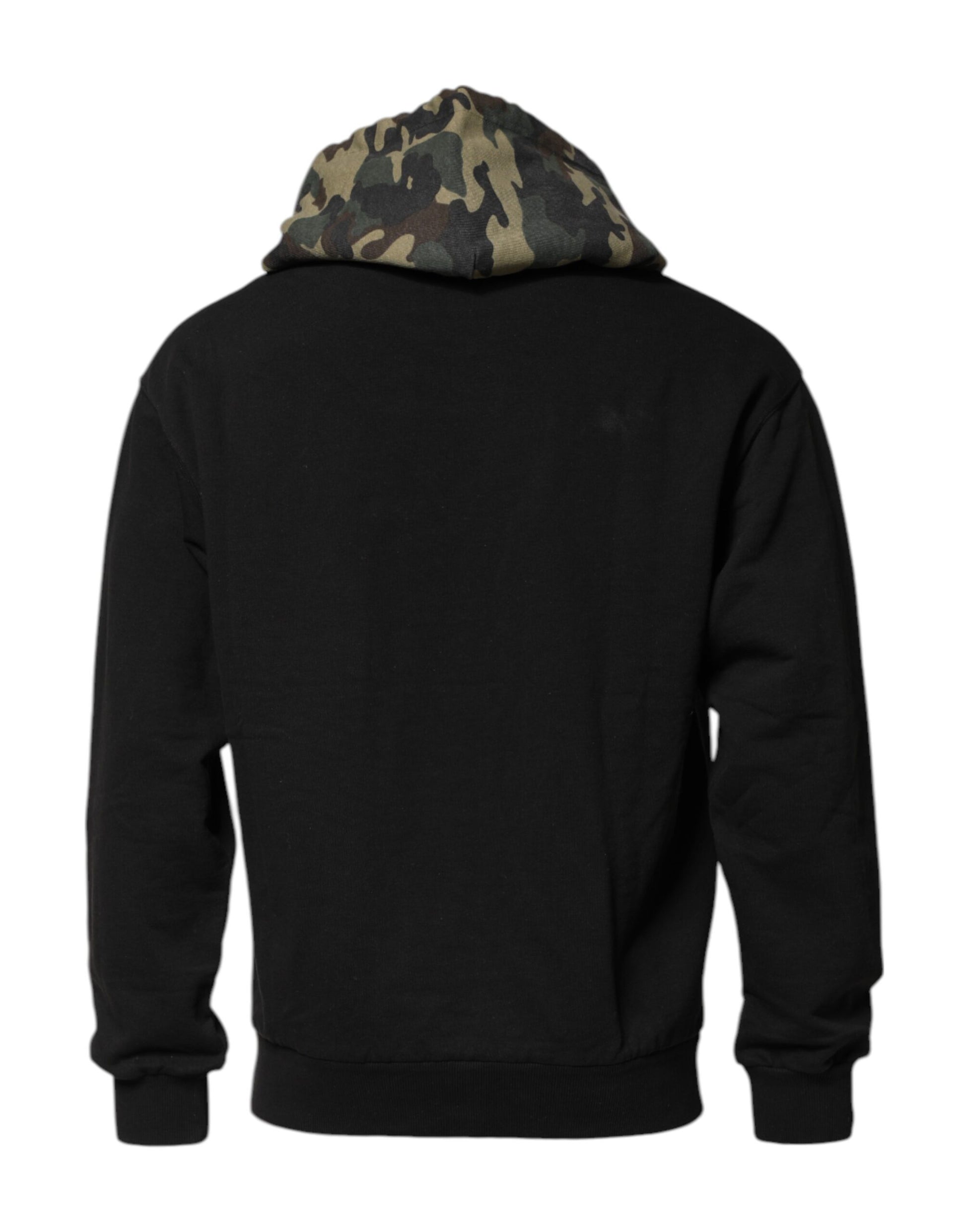 Black Camouflage Hooded Sweatshirt Sweater