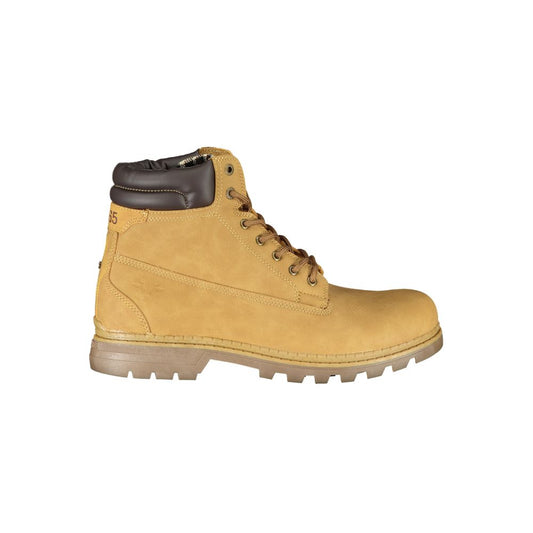 Yellow Polyester Men Boot