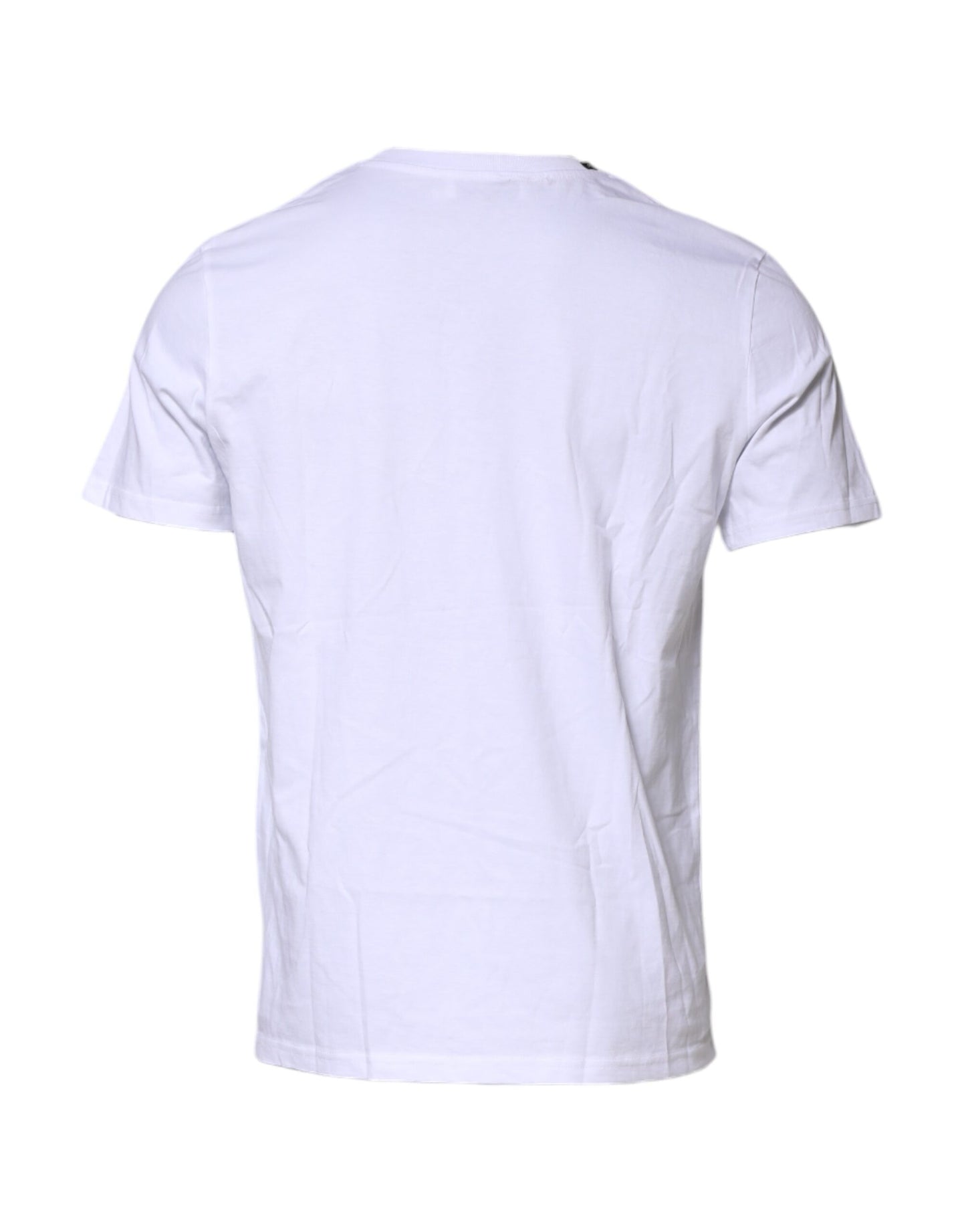 White Cotton Short Sleeves Crew Neck T-shirt