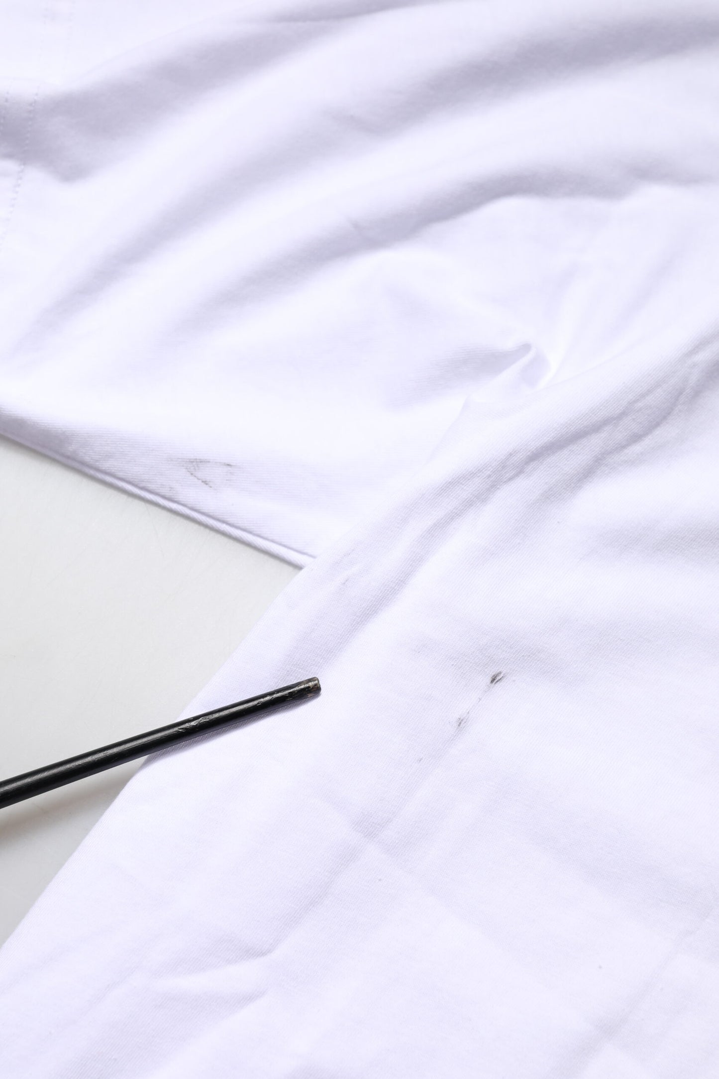 White Cotton Logo Print Crew Neck T-shirt