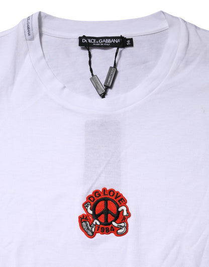White DG LOVE Patch Short Sleeves T-shirt