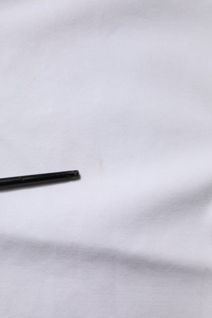 White Logo Embellish Short Sleeves T-shirt