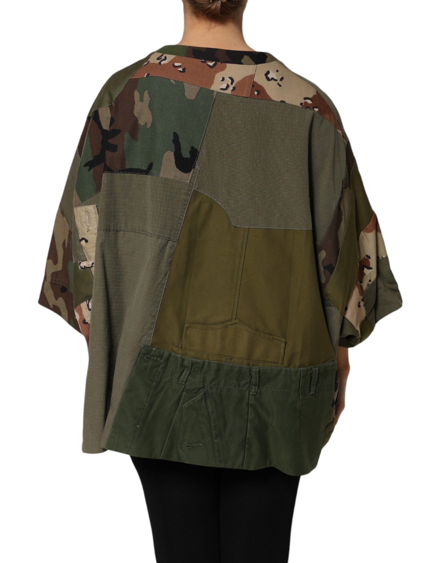 Multicolor Camouflage Oversized Top T-shirt