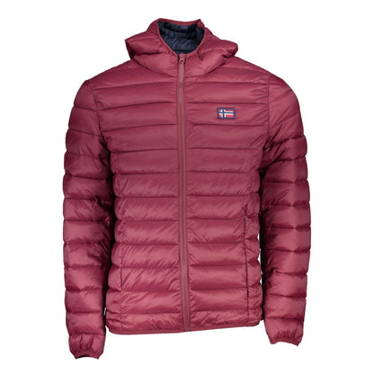 Red Polyamide Men Jacket