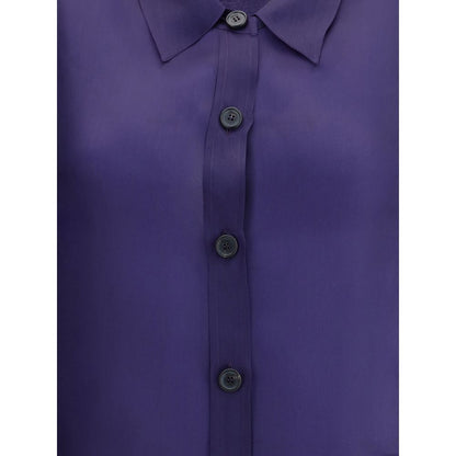 Purple Silk Dress Shirt