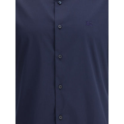 Blue Cotton Shortsleeve Shirt