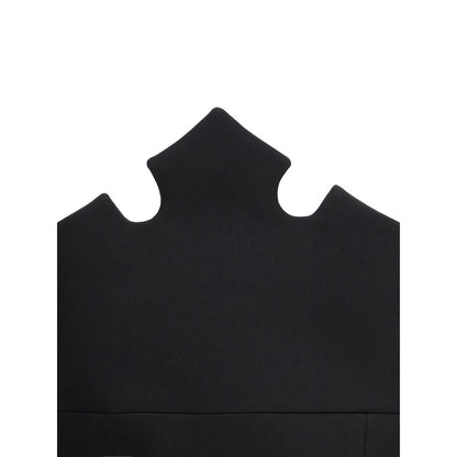 Black Polyester Casual Dress