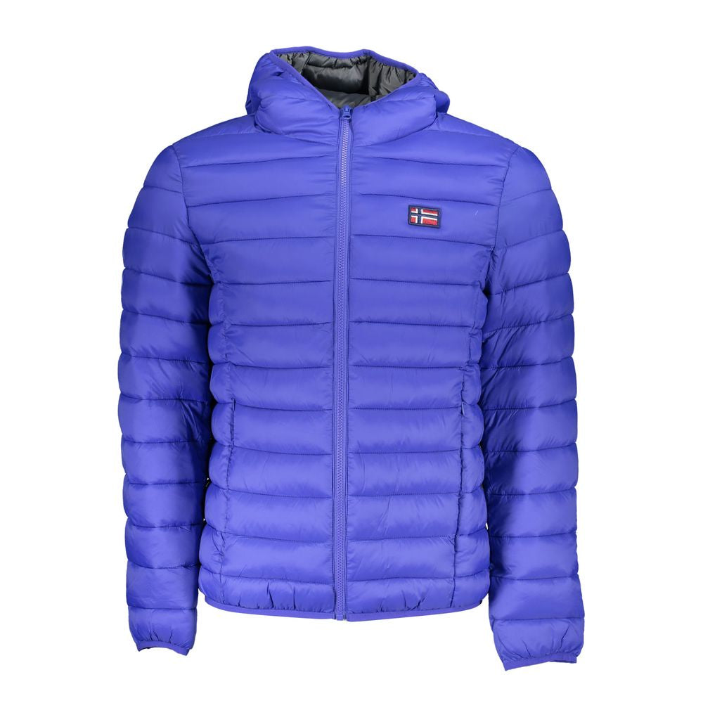 Blue Polyamide Men Jacket