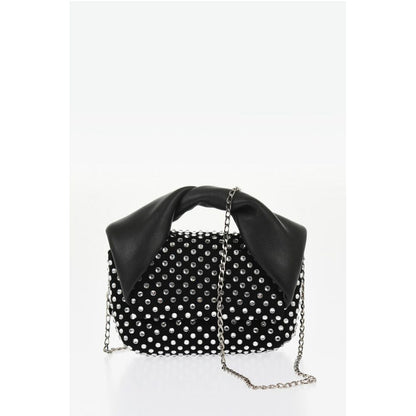 Leather NANO TWISTER Mini Bag Embellished with Rhinestones