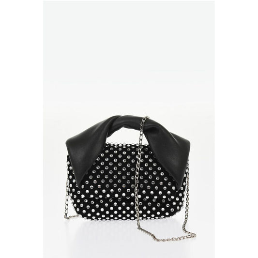 Leather NANO TWISTER Mini Bag Embellished with Rhinestones