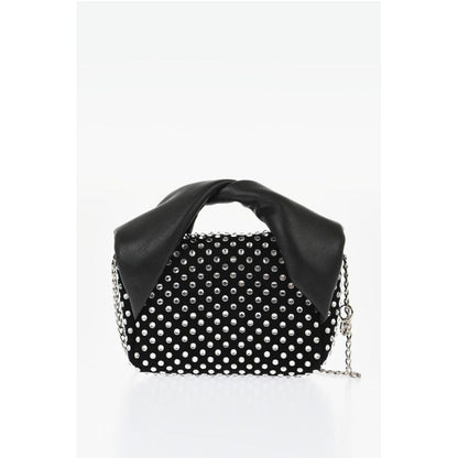 Leather NANO TWISTER Mini Bag Embellished with Rhinestones