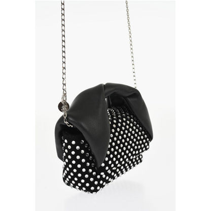 Leather NANO TWISTER Mini Bag Embellished with Rhinestones