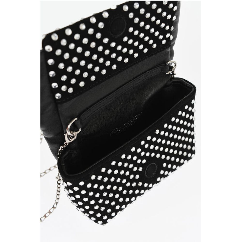 Leather NANO TWISTER Mini Bag Embellished with Rhinestones