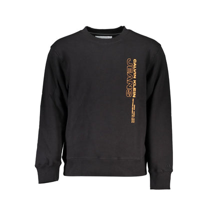 Black Cotton Men Sweater