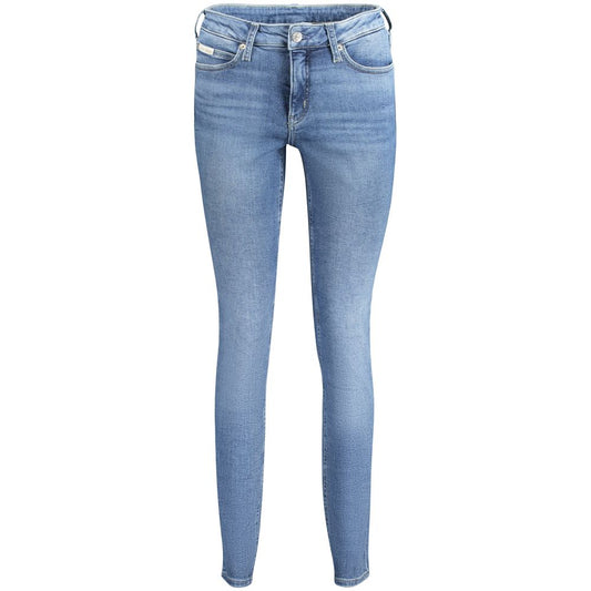 Blue Cotton Women Jeans
