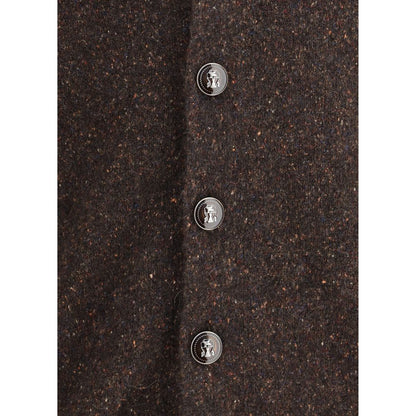 Brown Alpaca Vicugna Pacos Cardigan