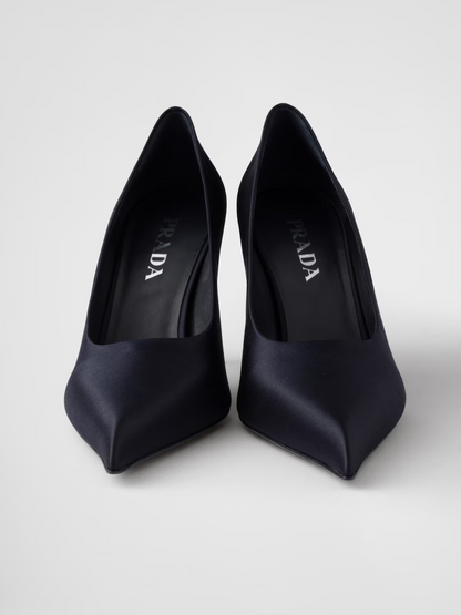 Blue Satin Pumps