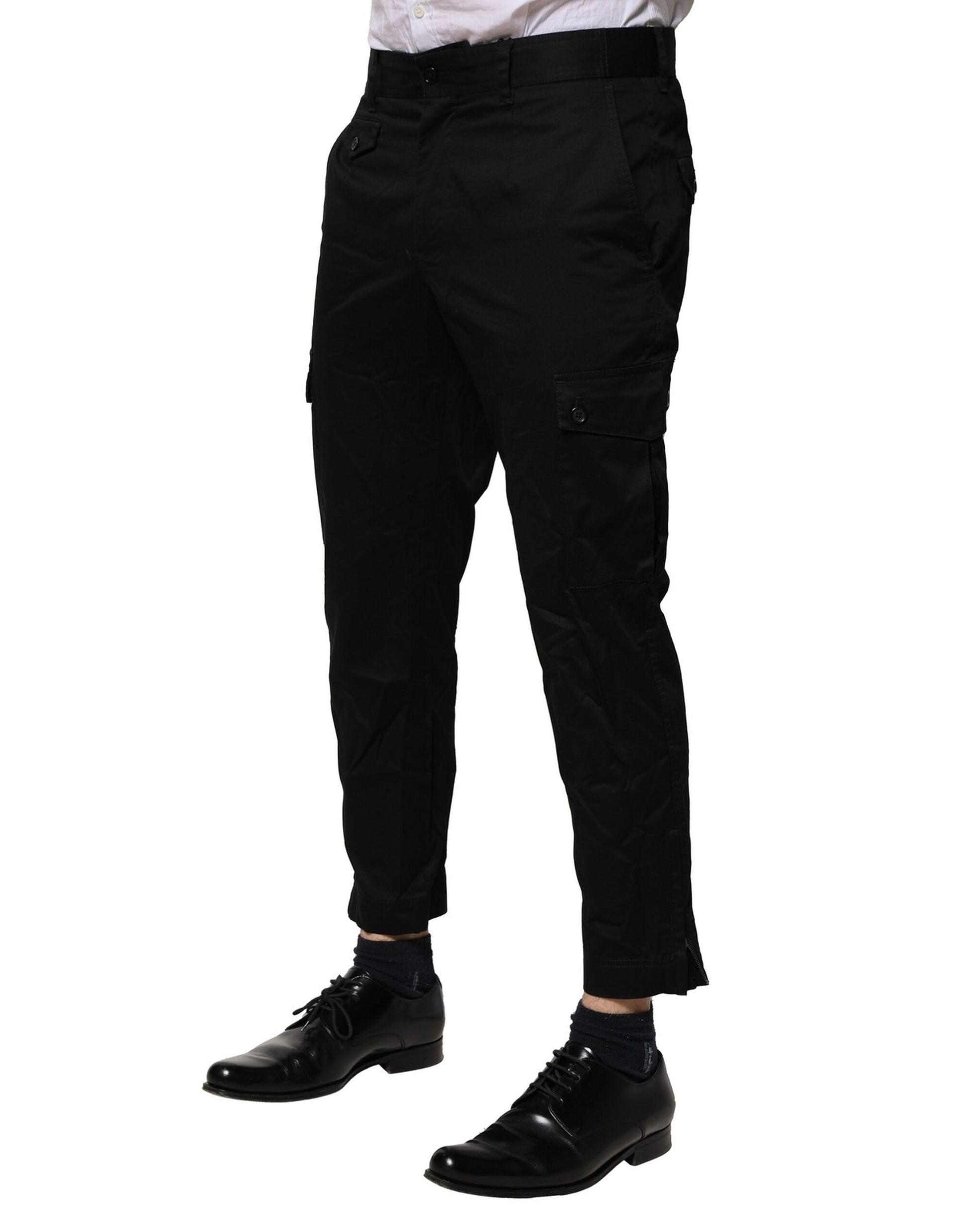 Black Cotton Dress Slim Formal Pants