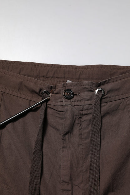 Brown Cotton Cargo Jogger Men Pants
