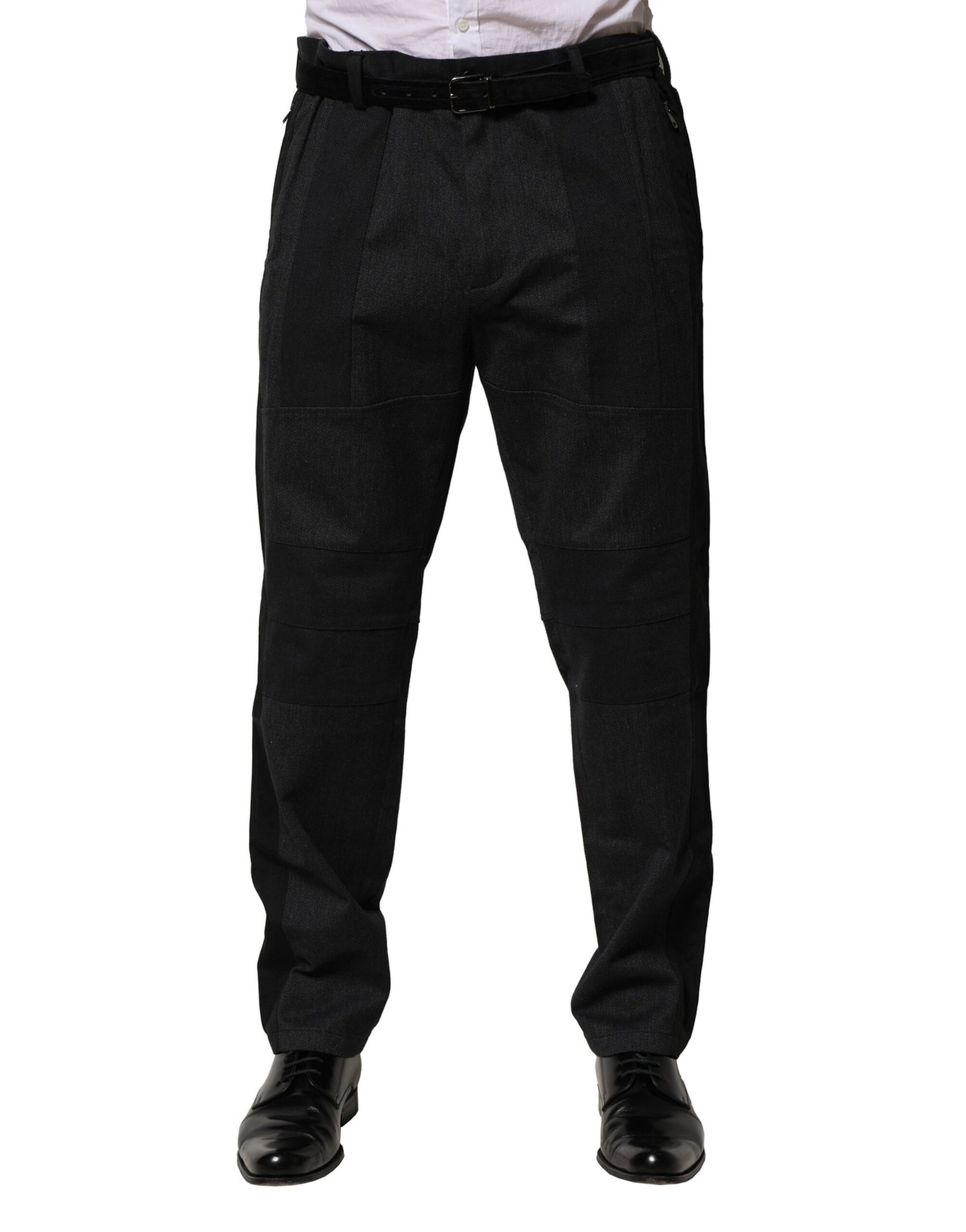 Black Cotton Dress Slim Formal Pants