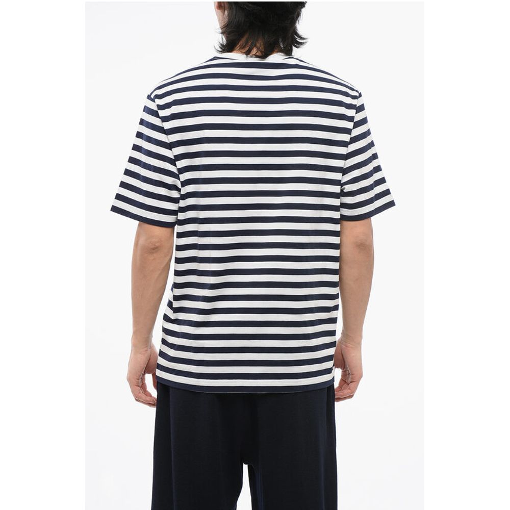 Awning Striped Cotton T-Shirt with Embroidered Logo