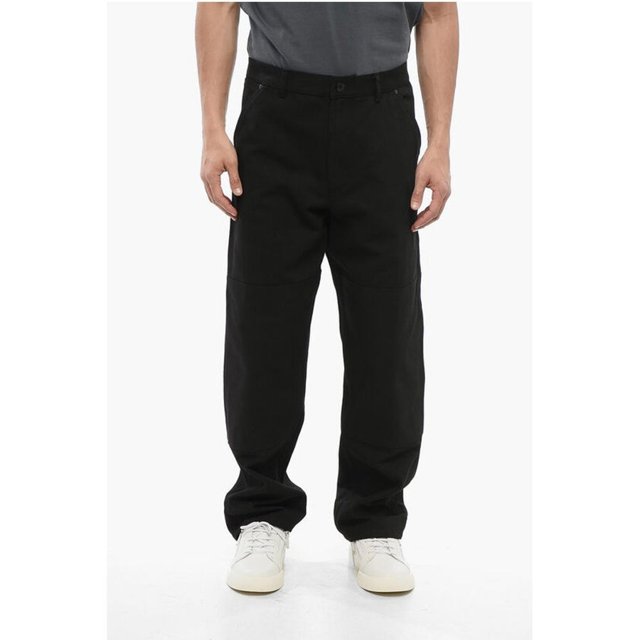 Cotton Pants with Embroidered Logo